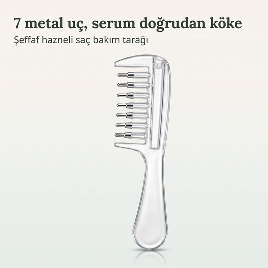 RootGlow™ Metal Bilyeli Saç Bakım ve Masaj Aplikatörü